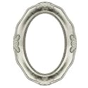 Fancy oval with silver-leaf stained patina - 8x10