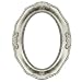 Fancy oval with silver-leaf stained patina finish - 8x10