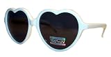 Heart-Shaped Solid White 'Lolita' Sunglasses with Smoke Lens