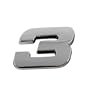 Adhesif / Sticker 3D Chrome - Numero 3- 23x27mm