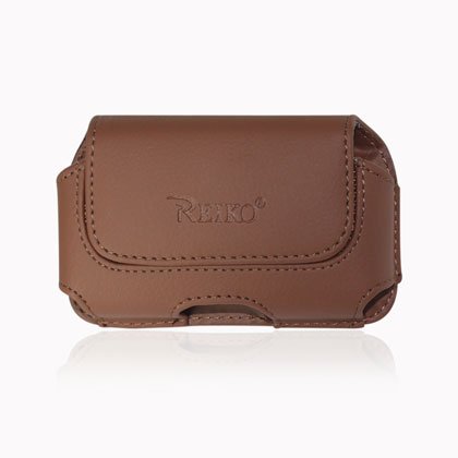 New Fashionable Leather Pouch Protective Carrying Cell Phone Case for BlackBerry Torch 9800 Curve 3G 9300 Curve 8330 8300 8520 8530 8900 Bold 9700 / ZTE MSGM8 II Cricket / HTC Pure / Huawei M750 / LG Vu Plus enV3 VX-9200 Rumor Touch GM730 / Palm Pixi / Pixi Plus / Pantech Slate C530 / Samsung Reality / Strive A687 Magnet A257 Freeform / Link R350 / R351 / Sanyo SCP-2700 Sharp Microsoft Kin Two – BROWN