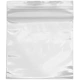Beadaholique 100 Count Resealable Zipper Poly Bags, 2 by 2-Inch, 50mm by 50mm, Clear