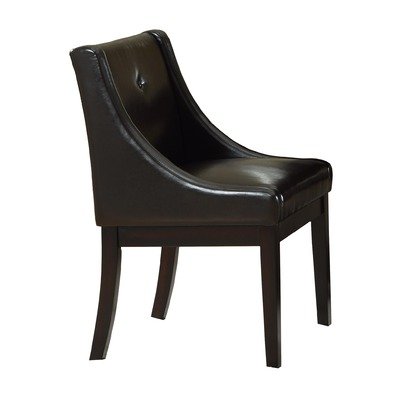 Monarch Specialties I 1746BR LeatherLook Side Set Dining Chair