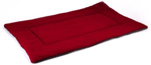 Gufi Comfort Dog Bed Mat In Hourse or Crate Liner Eco Friendly - Red Large 35 by 22 Inch