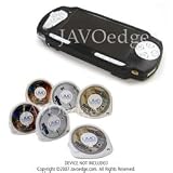 Sony PlayStation Portable Slim (PSP) JAVOSkin (Black) + 6 umd hard cases (White) Bundle