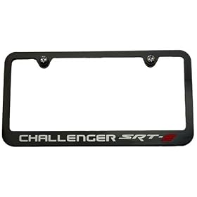 Dodge Challenger SRT8 SRT-8 License Plate Frame Black
