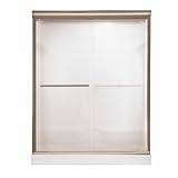 American Standard AM00.370434.213 Silver Euro Bypass Euro Frameless Bistro Glass By-Pass Shower Door