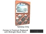 Wine Cellar Innovations Premium Redwood with Midnight Black Stain Tabletop below Arch 1x45x12-in.
