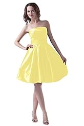 Pleated Short Taffeta Bridesmaid Dress 