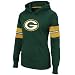 NFL Green Bay Packers Gameday Heroes Long Sleeve Pullover Slub Fleece Hoodie, Dark Green/Yellow Gold/White, Medium