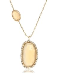 Jill Alberts Double Orange Moonstone and Diamond Pendant Necklace