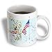 Spring Flowers and American Flag Abstract - 15oz Mug