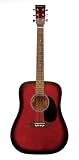41" Red Acoustic Guitar Case Pack 6