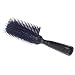 Poly Pin 11 Row Hair Brush # 1921 Black Bristles Black Handle Soft Bristles are Great for Blow Drying and Styling " The Barber's First Choice "