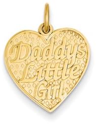 Genuine IceCarats Designer Jewelry Gift 14K Daddys Little Girl Charm