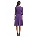 TINYHI 3/4 Sleeve Ruched Waist Elegant V-Neck Casual Party Dress