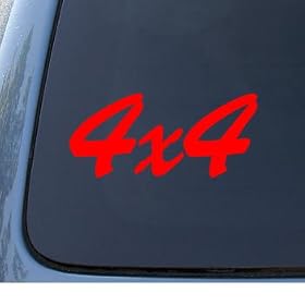 4 X 4 - Car, Truck, Notebook, Vinyl Decal Sticker #1000 | Vinyl Color: Red