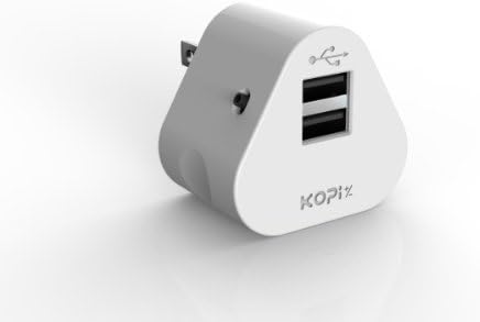Kplug 2.4A 12W Dual USB Charger (White)