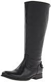 FRYE Women's Melissa Button Back-Zip Boot, Black Wide Calf Smooth Vintage Leather, 9 M US