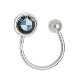 BMW Genuine Roundel Horseshoe Key Chain Ring OEM