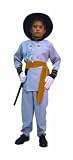 Child Medium 8-10 for 6-8 Yrs - Gray Child Economy Confederate Officer Costume (Hat, Gloves, Shoes and Sword not included) - Picture lighting looks white, this is GRAY