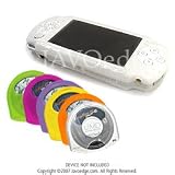 Sony PlayStation Portable Slim (PSP) JAVOSkin (White) + 6 umd rubber cases (Variety) Bundle