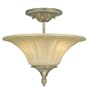 Thomas Lighting M2800-45 Two Light Semi-Flush Mount, Artisan Bronze Finish with Hand Painted Scalloped Glass