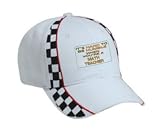 It's hard to be humble when you're a Math Teacher Adult White Racing Checker Hat / Cap