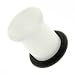 Solid Neon White Single Flare Acrylic Plugs with O Ring - Size: 2G (Sold as pair)