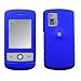 Fits LG CU720 Shine Cell Phone Snap on Protector Faceplate Cover Housing Hard Case - Solid Dark Blue Rubber Feel