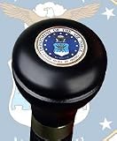 Air Force Flask Walking Stick With Black Beechwood Shaft and Brass Collar