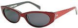 Tres Noir Optics CHERRY BOMB Sunglasses SHINY RED+GREY / SMOKE CR39 LENSES 60's Womens Mod Punk