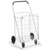 Folding Utility Cart (White) (36.5"H x 25"W x 21"D)