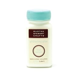 Martha Stewart Adhesive Glitter Glue with Brush, 4-Ounce