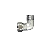 フローバル フレキ用継手フレキエルボ ナット付 FLN-0604  3/4×1/2