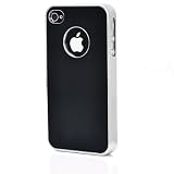 ATC Black Deluxe Chrome Aluminum Hard Case Cover for Apple iphone 4 iphone 4S