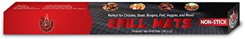 2 Backyard Bulldog Non-Stick Grill Mats - As Seen on TV Grilling Mats for BBQ - FDA Approved