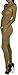 ToBeInStyle Women's Opaque Crotchless Spaghetti Strap Body Stocking - Beige - Q