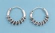 Bali Hoop Earrings - 10 mm x 1 mm