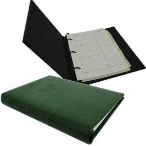 Gallery Address Book in soft acadia green bonded leather -