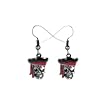 Skull Pirate Capt Earrings - Pewter - 0.75'' Height