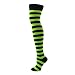 Overknee-Str&uuml;mpfe STRIPED black-limegreen