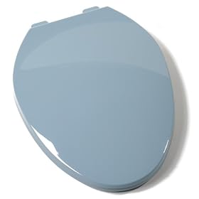 Comfort Seats C1B3E3-45 Deluxe Plastic Contemporary Toilet Seat, Elongated, Regency Blue by Comfort Seats