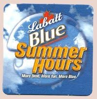 Labatt Brewing Company Labatt Blue Summer Hours Paperboard Coasters - Set of 4