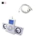 (2 in 1) Av (Audio and Video) Cable for Microsoft Zune + Fold-up Amplified Portable Speakers for Mp3 and Music Players