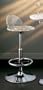 Viva Silver Acrylic Adjustable Bar or Counter Stool