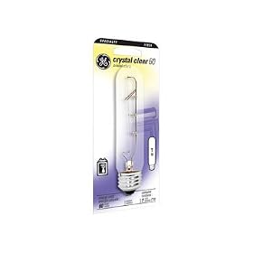 GE 45141-5 Crystal Clear T10 Display Lights, 60-Watt, 5-Pack by General Electric