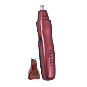 Wahl Dual Head Battery Ear and Nasal Hair Trimmer - Metallic Red 5545-2317