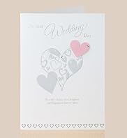 Traditional Embossed Wedding Heart Card