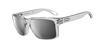 Oakley Men's Holbrook Iridium Sunglasses,Clear Frame/Chrome Lens,one size
